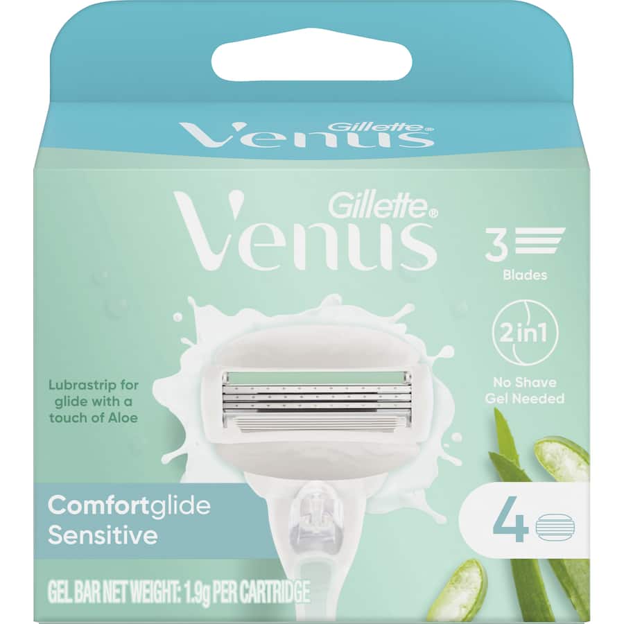 Gillette Venus Razor Blades Comfortglide Sensitive 4pack