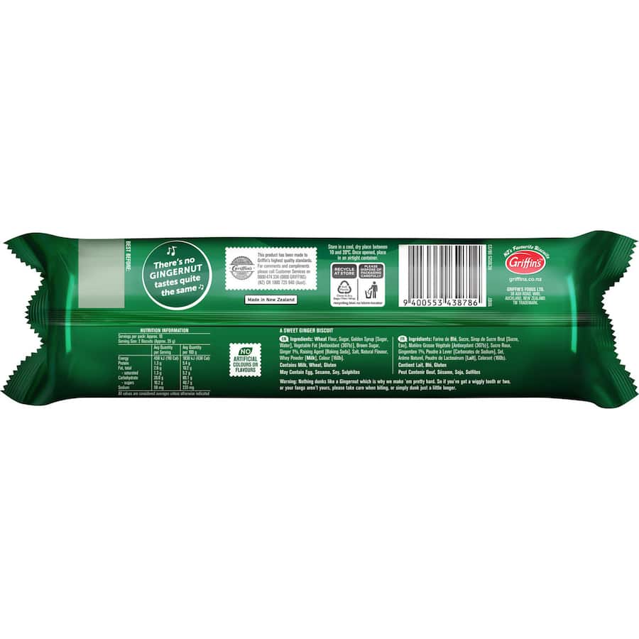 Griffins Gingernuts Ginger Biscuits Original 250g