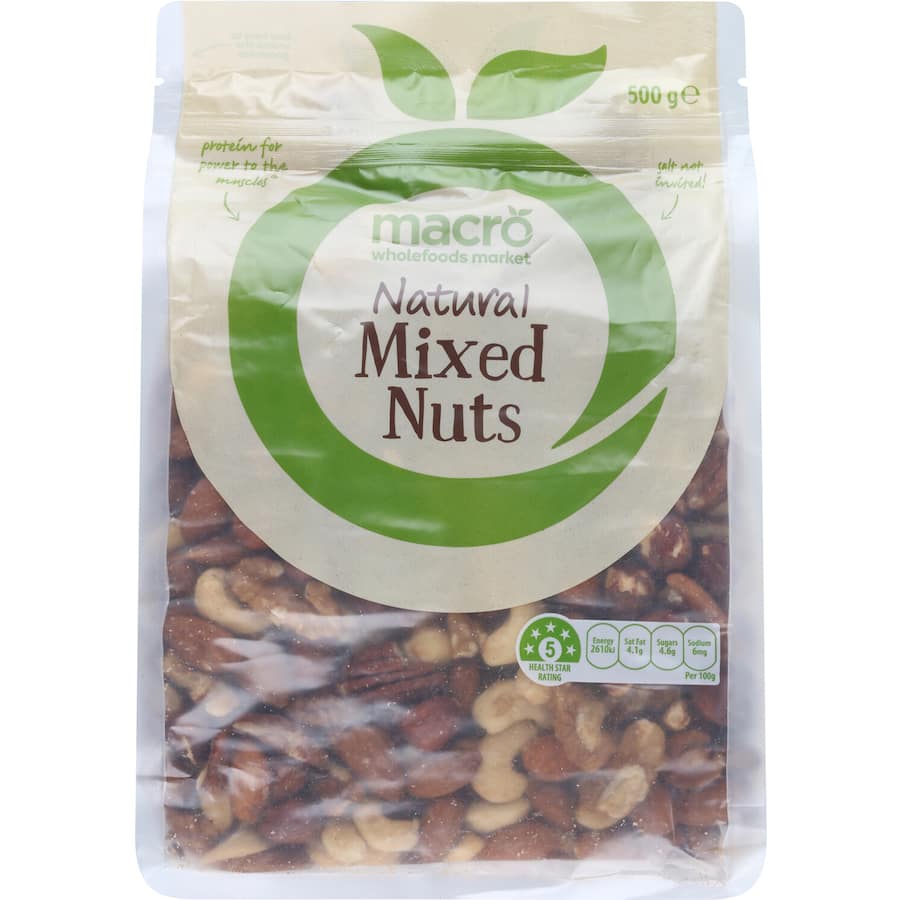 Macro Natural Mixed Nuts Raw 500g