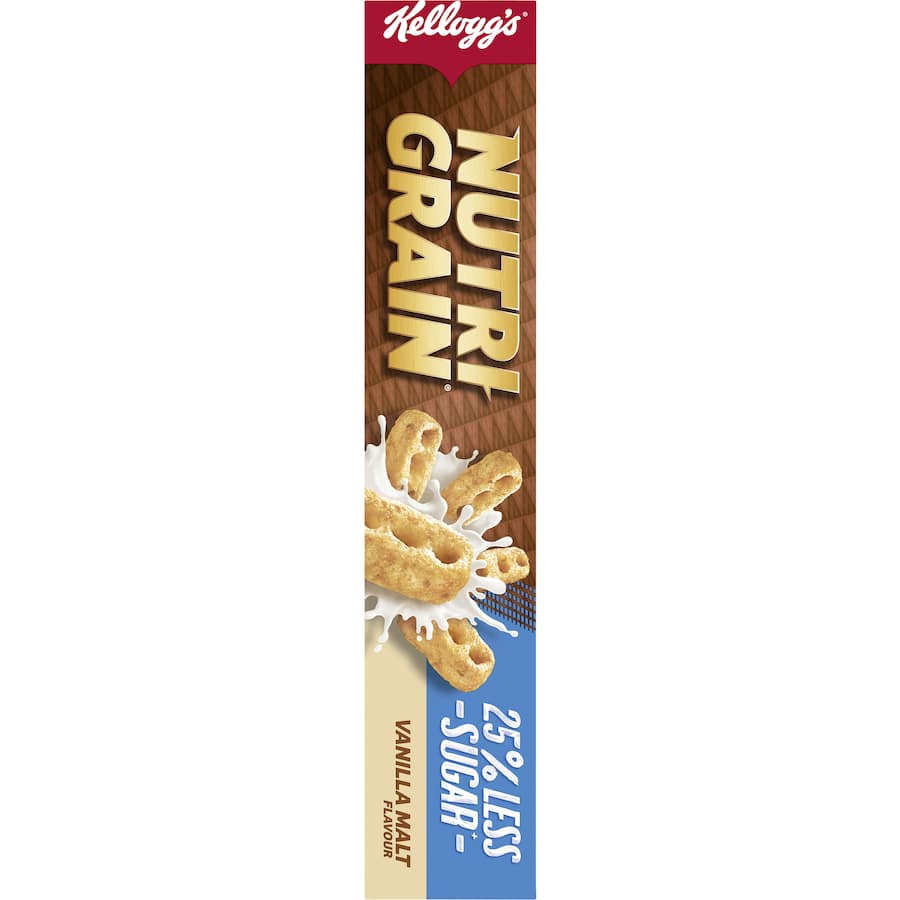 Kellogg's Nutrigrain Cereal Vanilla Malt 25% Less Sugar 450g