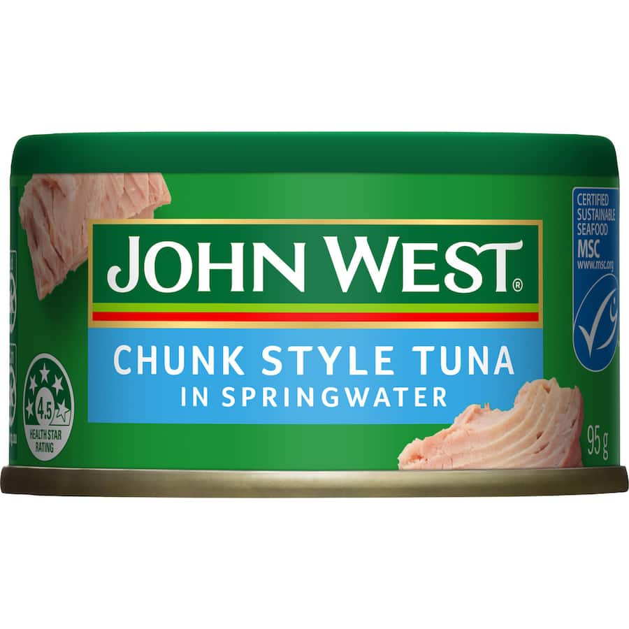 John West Chunk Style Tuna In Spring Water Tear tab can 95g