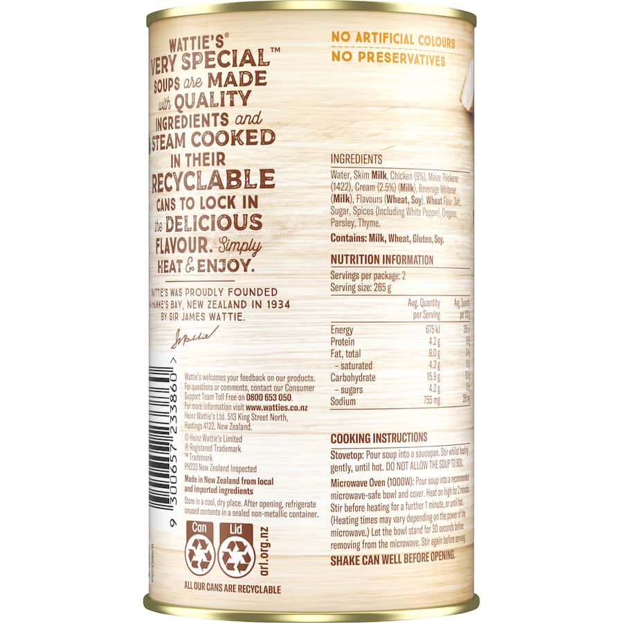 Wattie's Very Special Soup Creamy Chicken Canned 535g