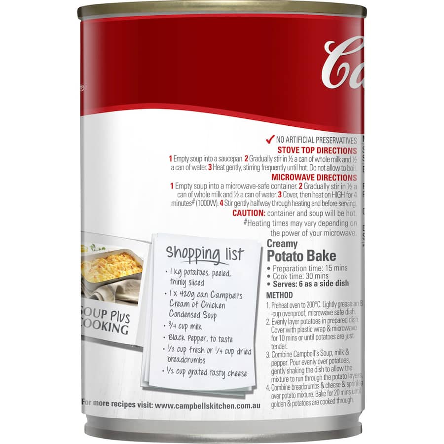 Campbell's Soup Cream Of Chicken Canned 420g