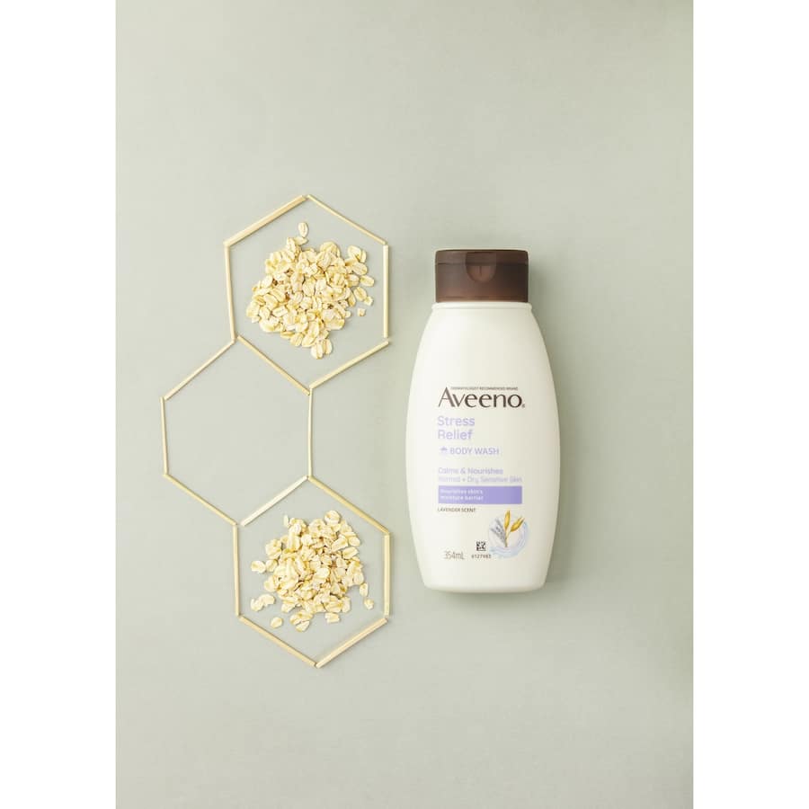 Aveeno Body Wash Stress Relief Bottle 354mL