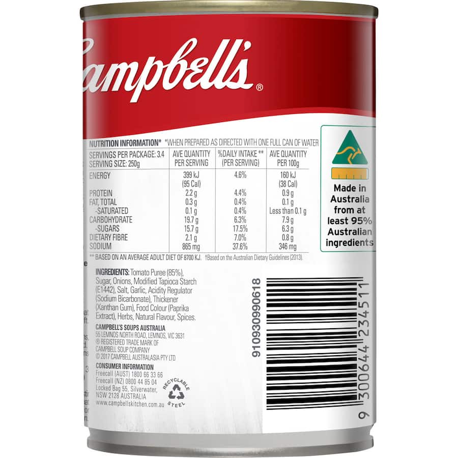 Campbell's Soup Tomato Condensed Canned 420g