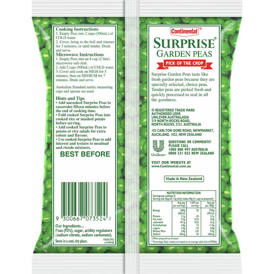 Surprise Peas Garden Dried Packet 100g