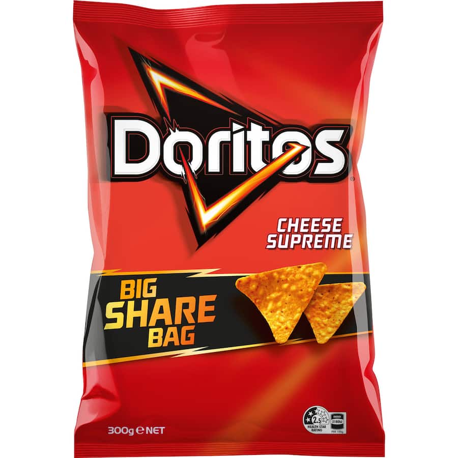 Doritos Corn Chips Supreme Cheese Share Bag 300g