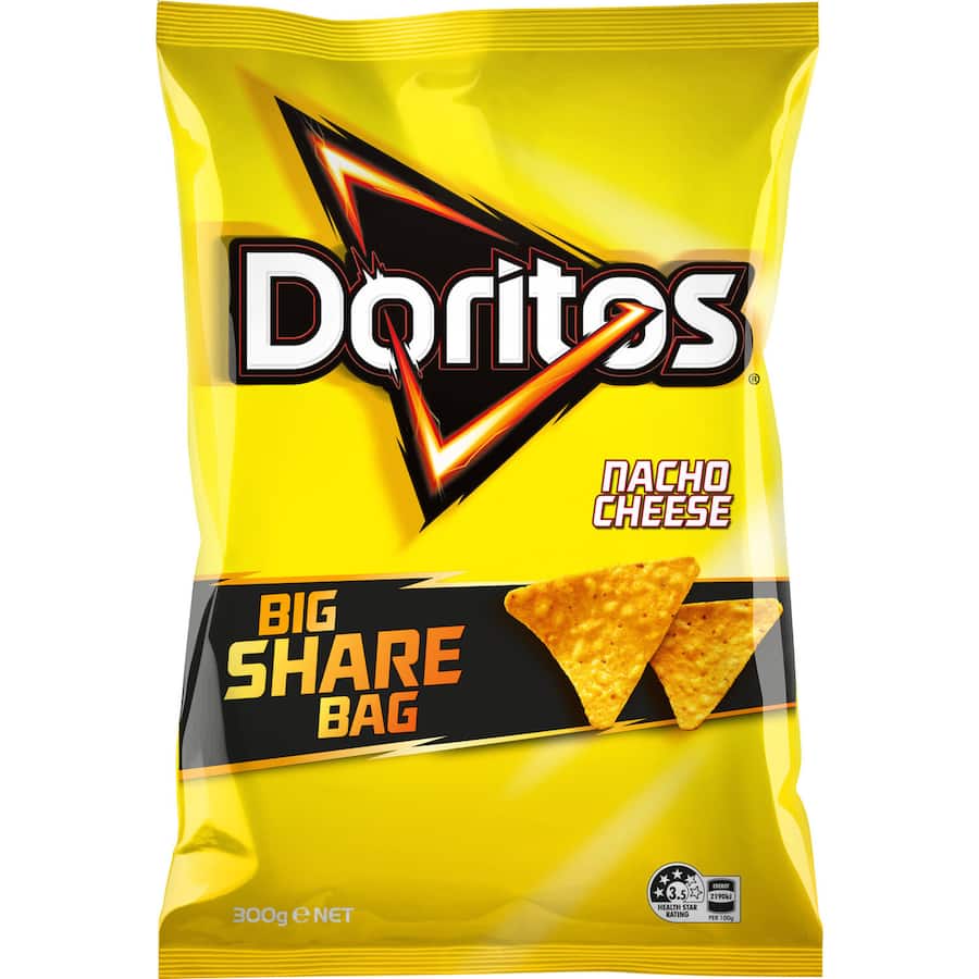 Doritos Corn Chips Nacho Cheese Share Bag 300g