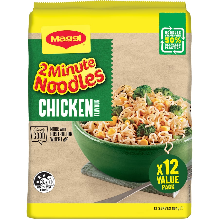 Maggi 2-minute Instant Noodles Chicken 12 pack 864g