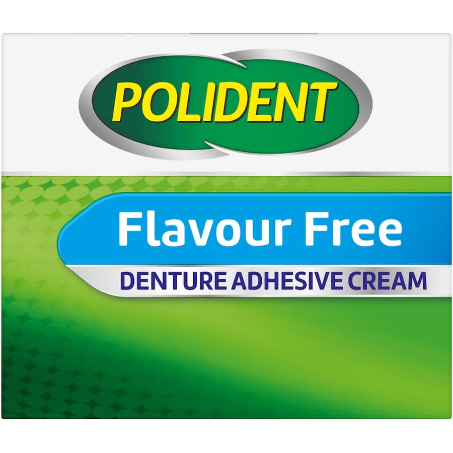 Polident Denture Adhesive Cream Flavour Free Tube 60g