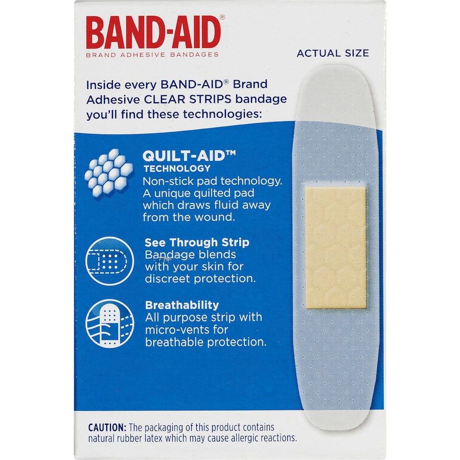 Band Aid Plasters Clear Strips 40pack