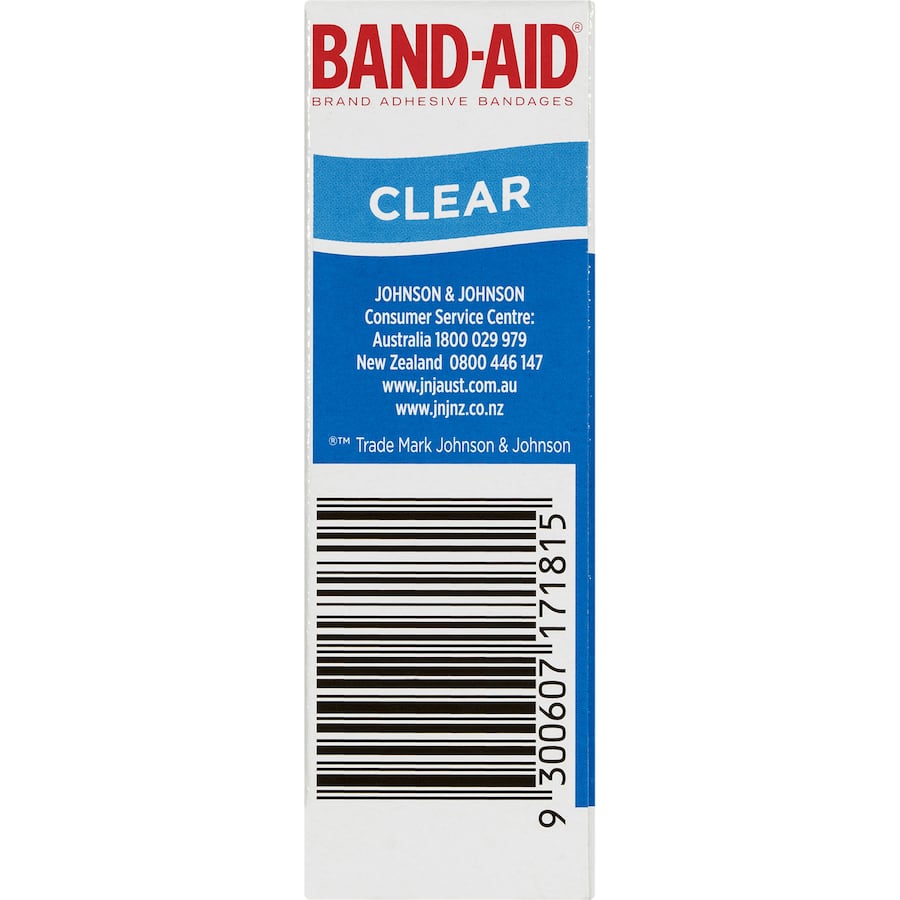 Band Aid Plasters Clear Strips 40pack