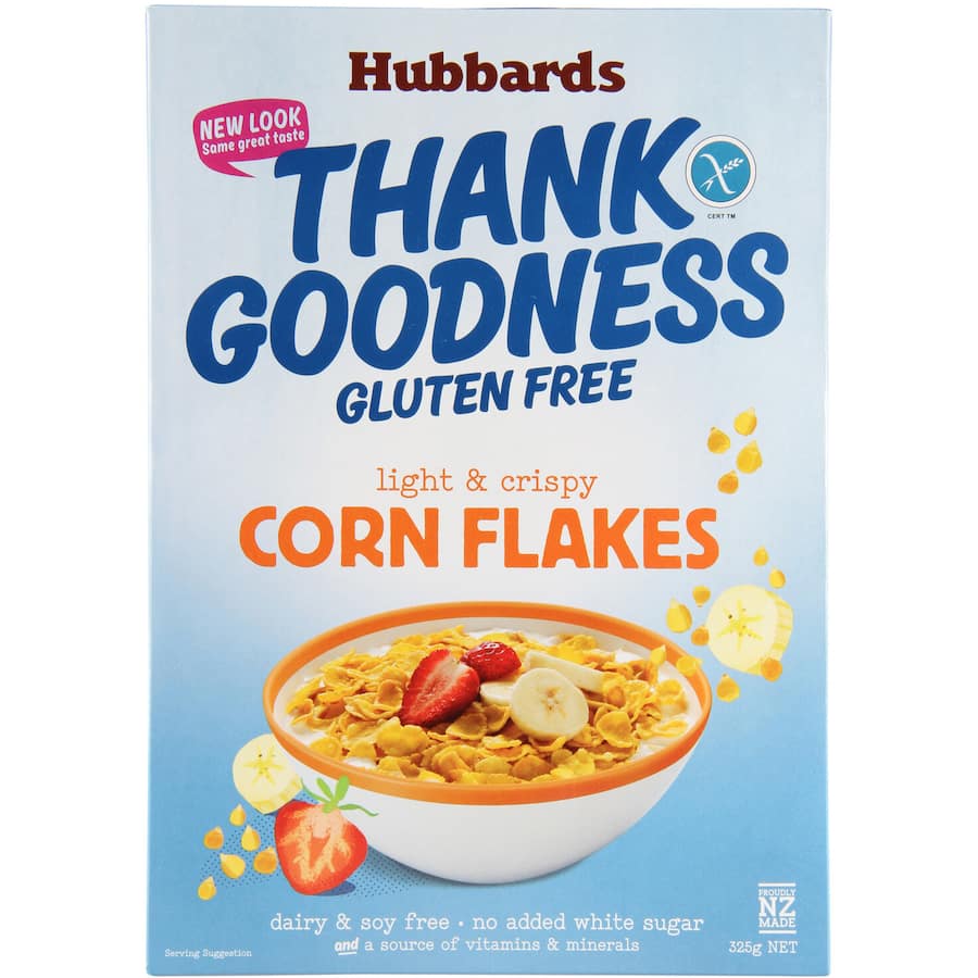 Hubbards Thank Goodness Cornflakes Gluten Free Box 325g