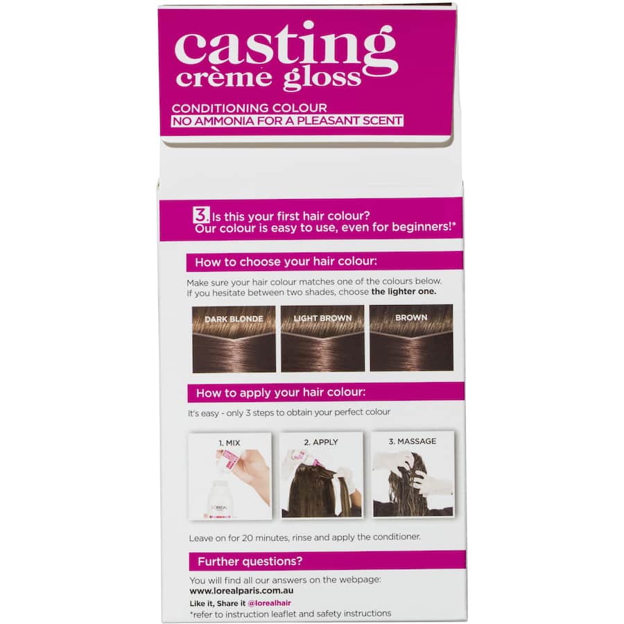 L'oreal Paris Casting Hair Colour Creme Gloss Chocolate Chestnut 1pack