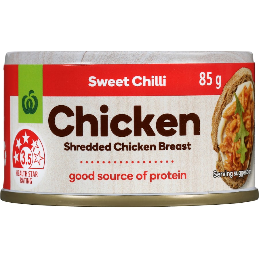 Woolworths Canned Chicken Sweet Chilli Tear tab can 85g