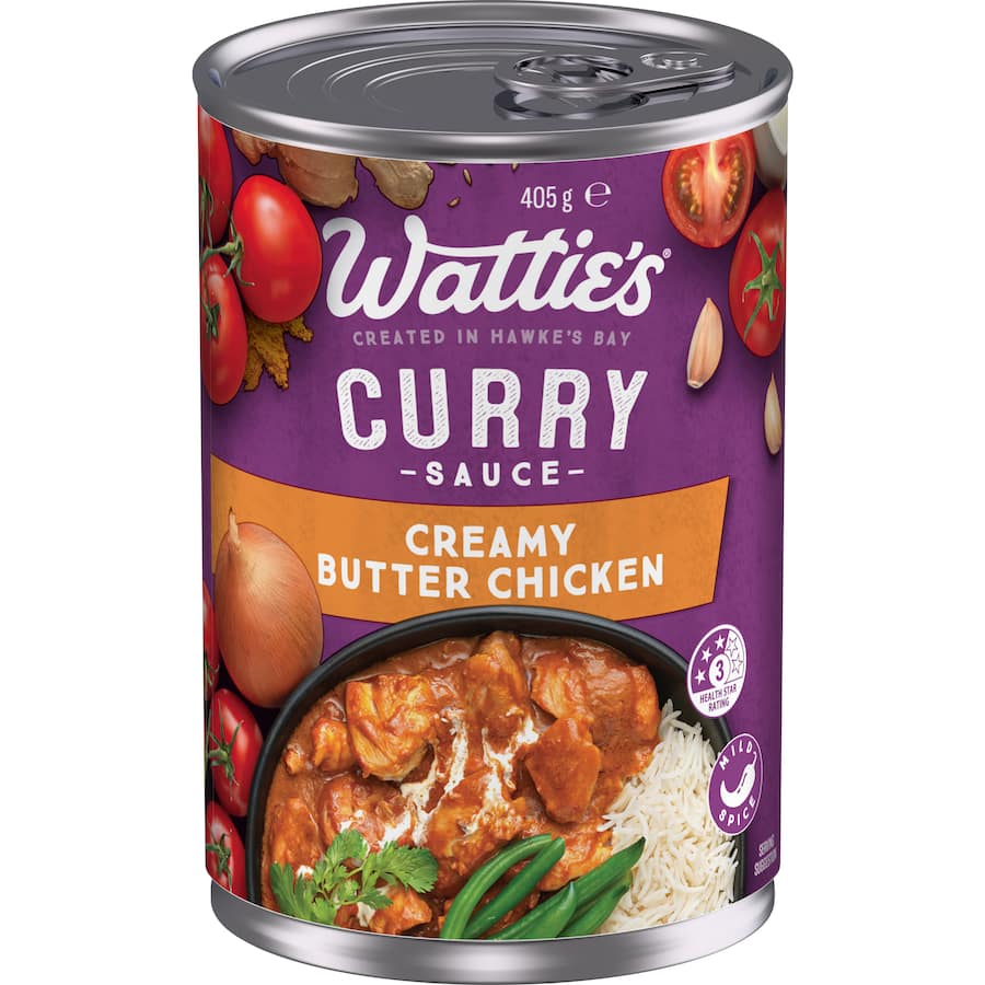 Watties Curry Sauce Creamy Butter Chicken Can 405g