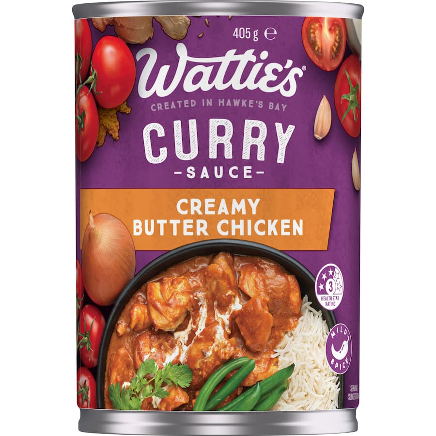 Watties Curry Sauce Creamy Butter Chicken Can 405g