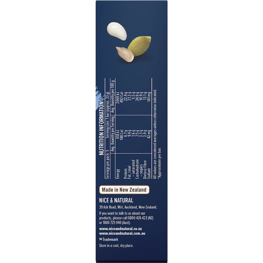 Nice & Natural Protein Bars Wholeseed Blueberry & Vanilla 5pk 150g