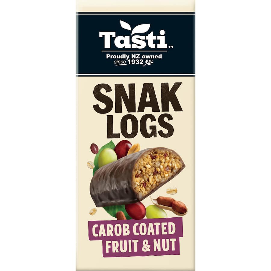 Tasti Muesli Bars Carob Fruit & Nut Snak Log 6pk 240g