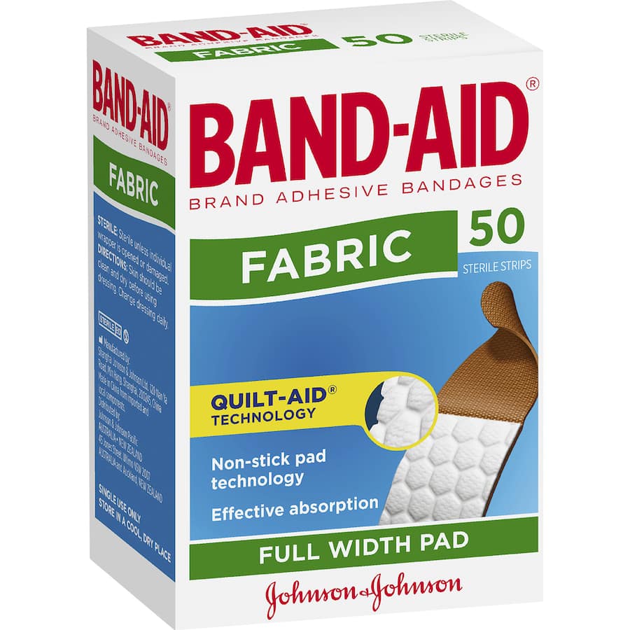 Band Aid Plasters Flex Fabric Strips 50pack