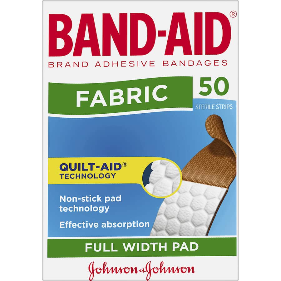 Band Aid Plasters Flex Fabric Strips 50pack