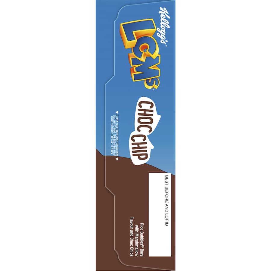 Kellogg's Lcms Cereal Bars Choc Chip Rice Bubbles 5pk 100g