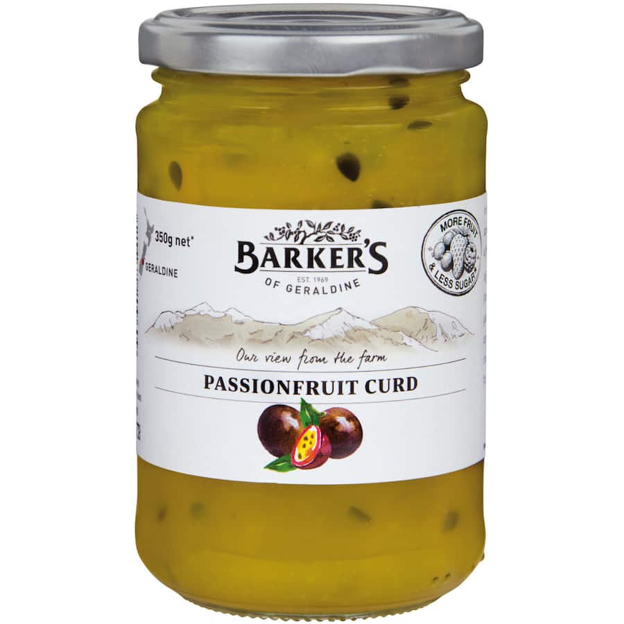 Barkers Fruit Paste Passionfruit Curd Jar 350g
