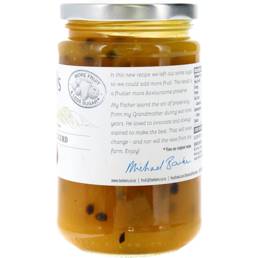 Barkers Fruit Paste Passionfruit Curd Jar 350g