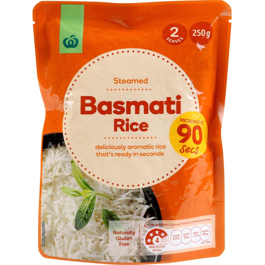 Woolworths Basmati Rice Microwave 250g