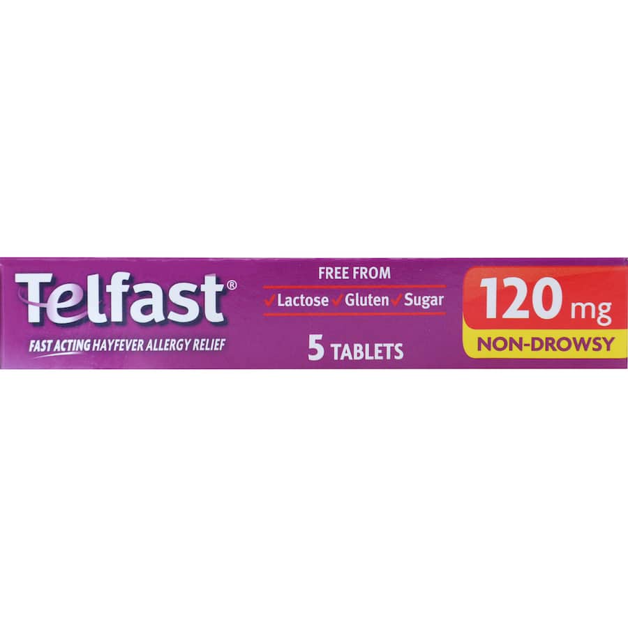 Telfast Hayfever Relief 120mg Tablets 5pack