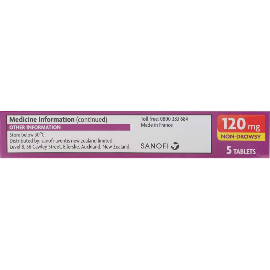 Telfast Hayfever Relief 120mg Tablets 5pack