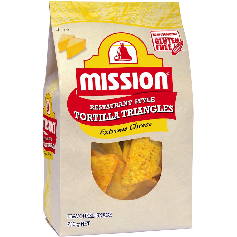 Mission Corn Chips Extreme Cheese Packet 230g