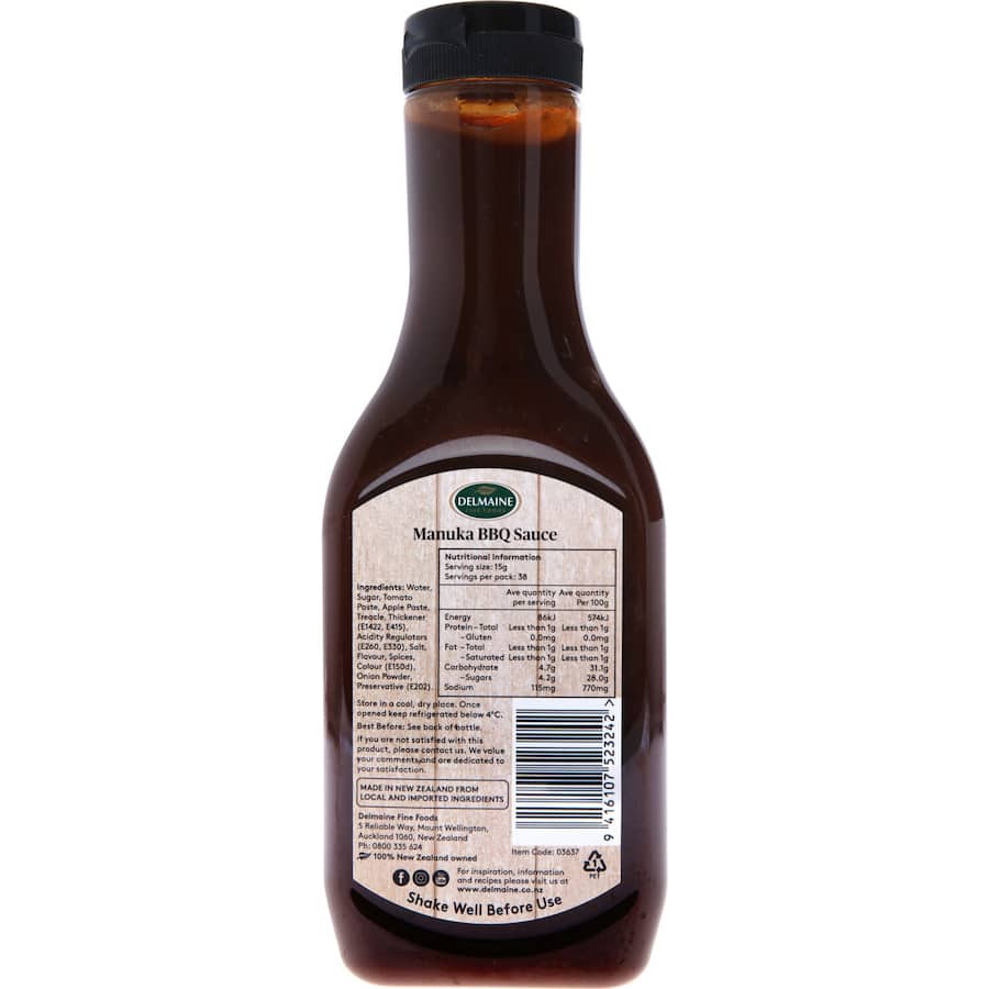 Delmaine Bbq Sauce Smoked Manuka 580g