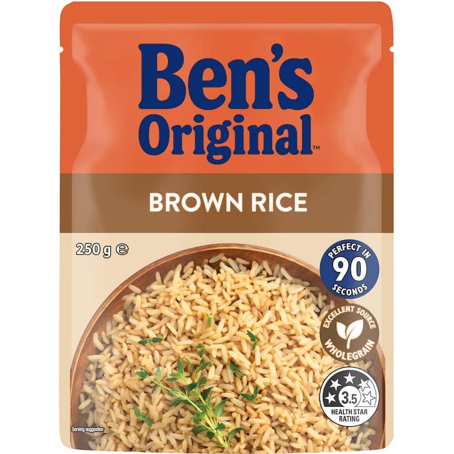 Bens Original Microwave Rice Brown Rice Pouch 250g