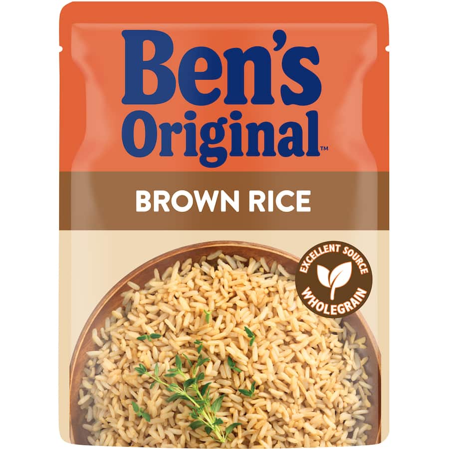 Bens Original Microwave Rice Brown Rice Pouch 250g