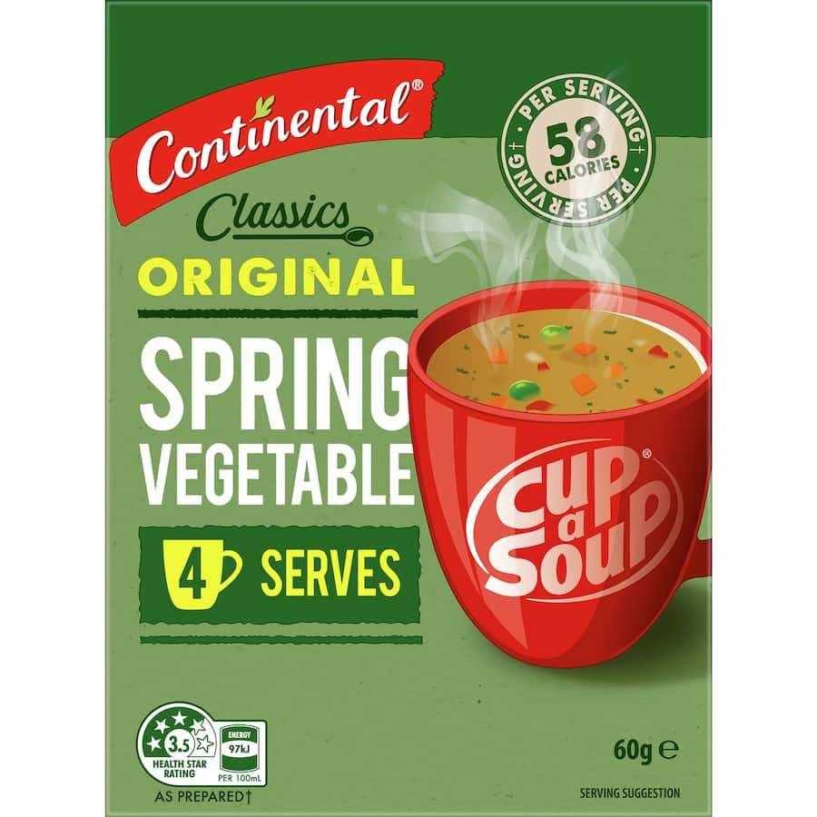 Continental Cup A Soup Instant Soup Spring Vegetable 60g 4pack