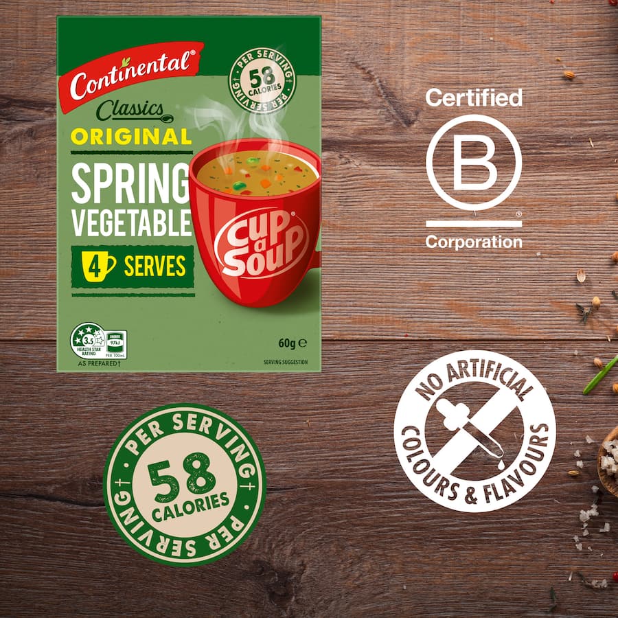 Continental Cup A Soup Instant Soup Spring Vegetable 60g 4pack