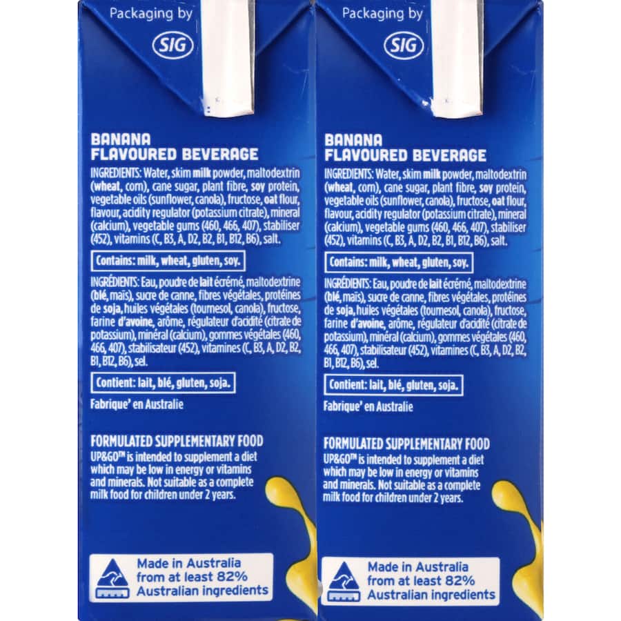Sanitarium Up & Go Liquid Breakfast Banana 6pk 250mL