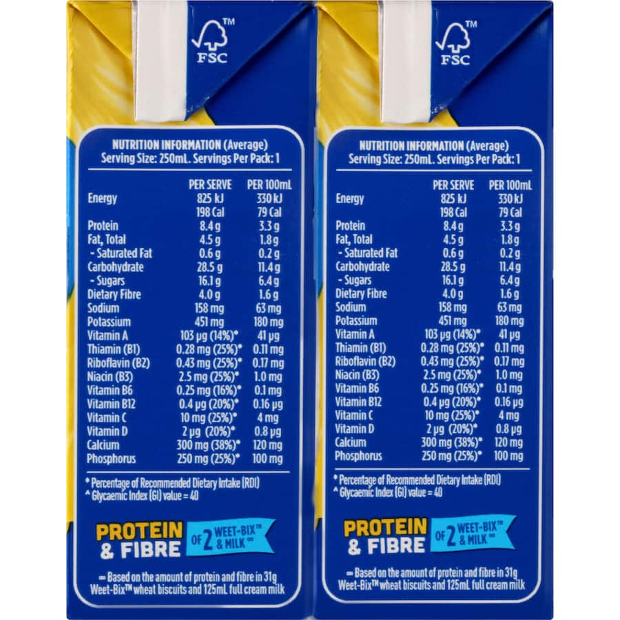 Sanitarium Up & Go Liquid Breakfast Banana 6pk 250mL