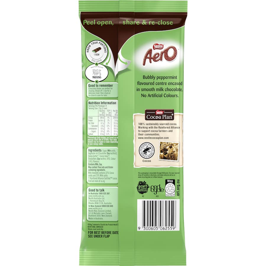 Nestlé Aero Chocolate Block Peppermint 118g