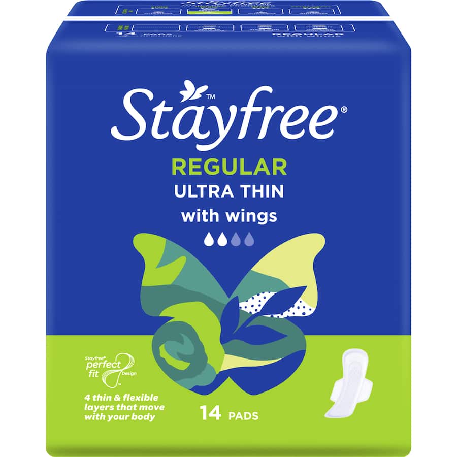 Stayfree Ultra Thin Pads Regular With Wings 14pack