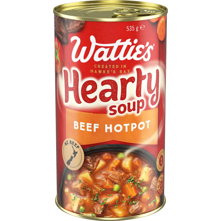 Wattie's Hearty Soup Beef Hotpot Canned 535g