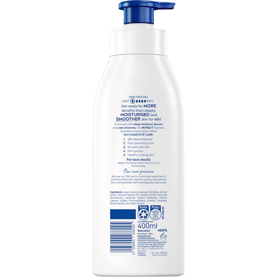 Nivea Body Lotion Express Hydration Pump 400mL