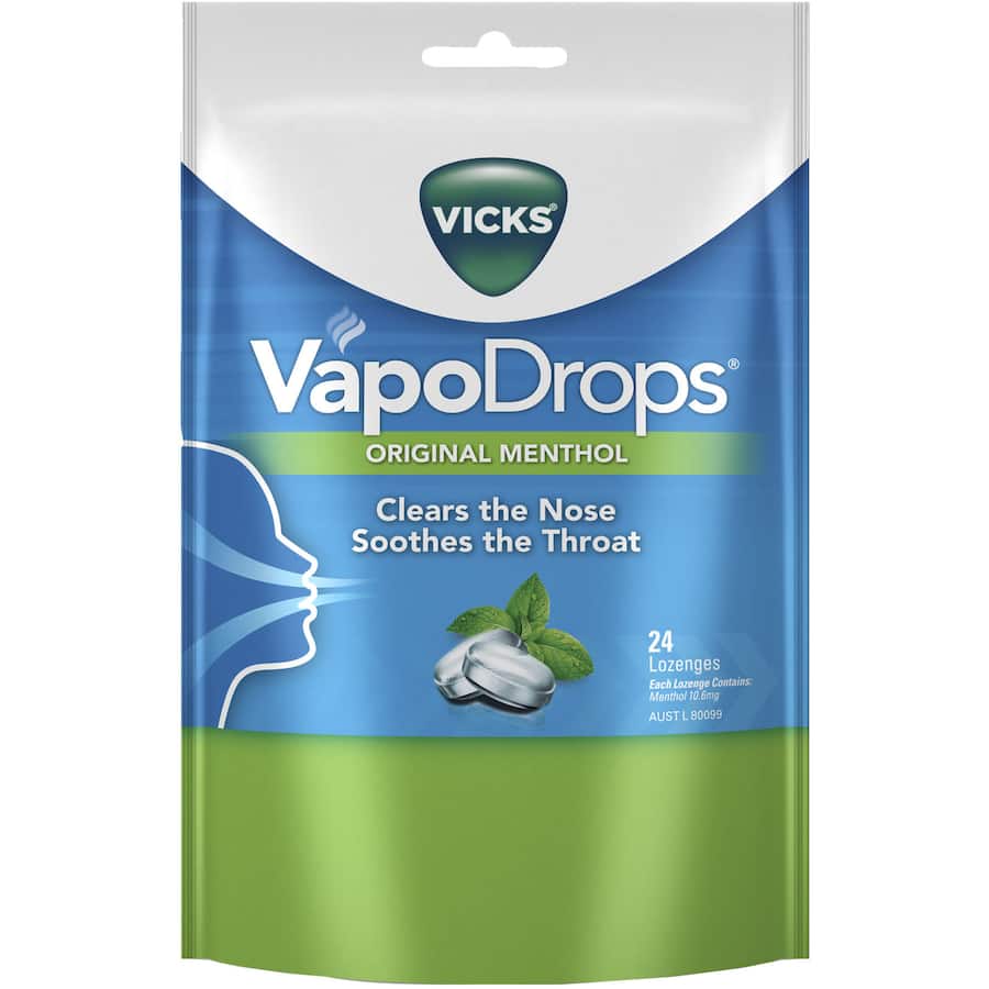 Vicks Vapodrops Lozenges Menthol 24pack
