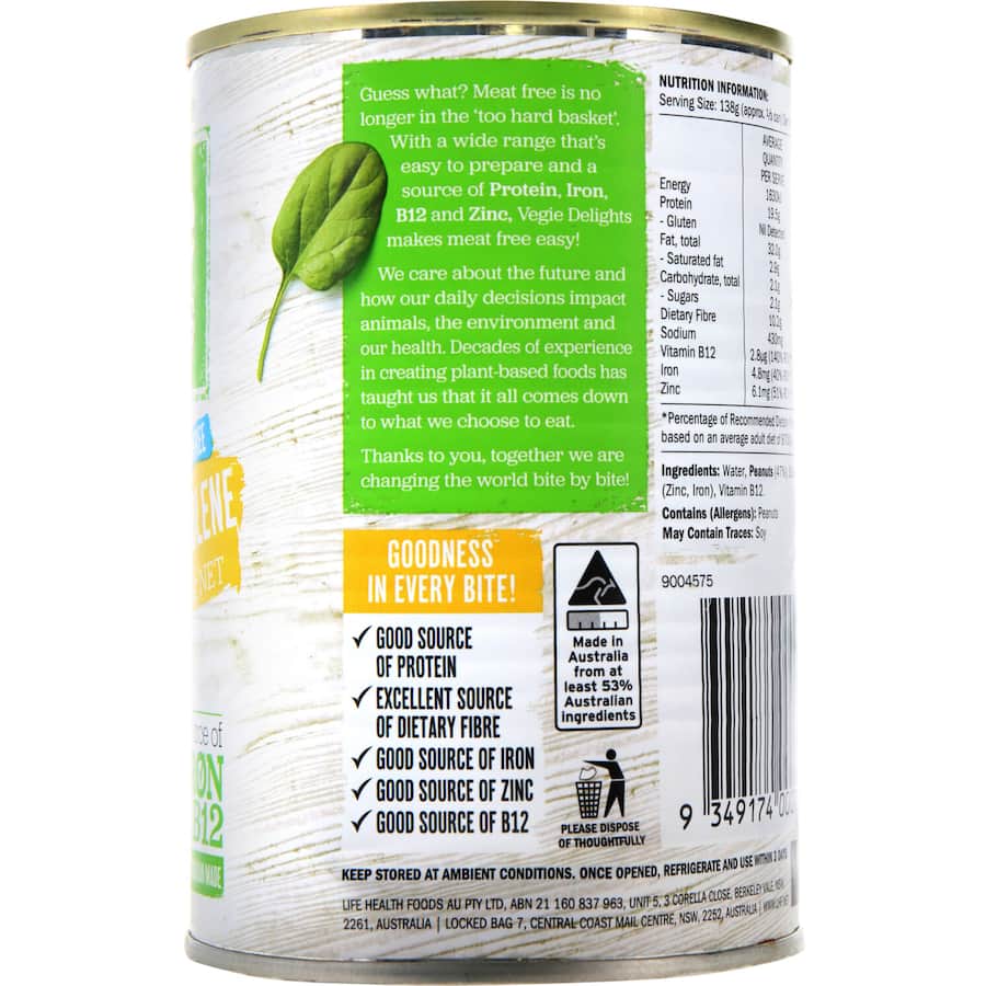 Vegie Delights Nutolene Plant Based 415g
