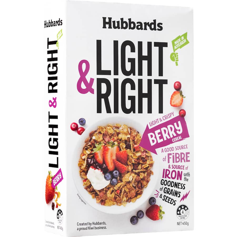 Hubbards Light & Right Cereal Berry Uplift Box 450g