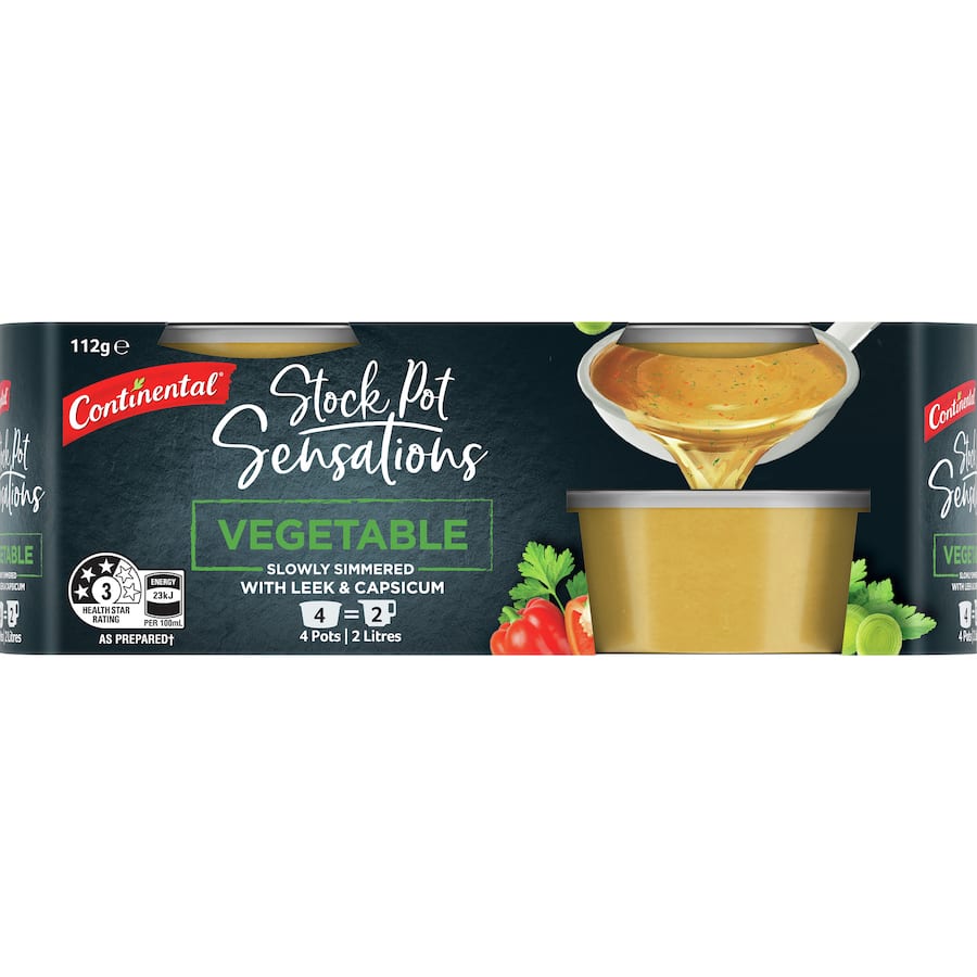 Continental Stock Pot Vegetable Stock Concentrate 4 X 28g 4pack