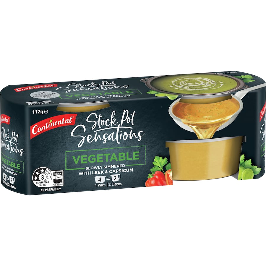Continental Stock Pot Vegetable Stock Concentrate 4 X 28g 4pack