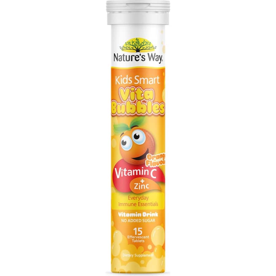 Natures Way Kids Smart Effervescent Vitamin C Plus Zinc 15ea
