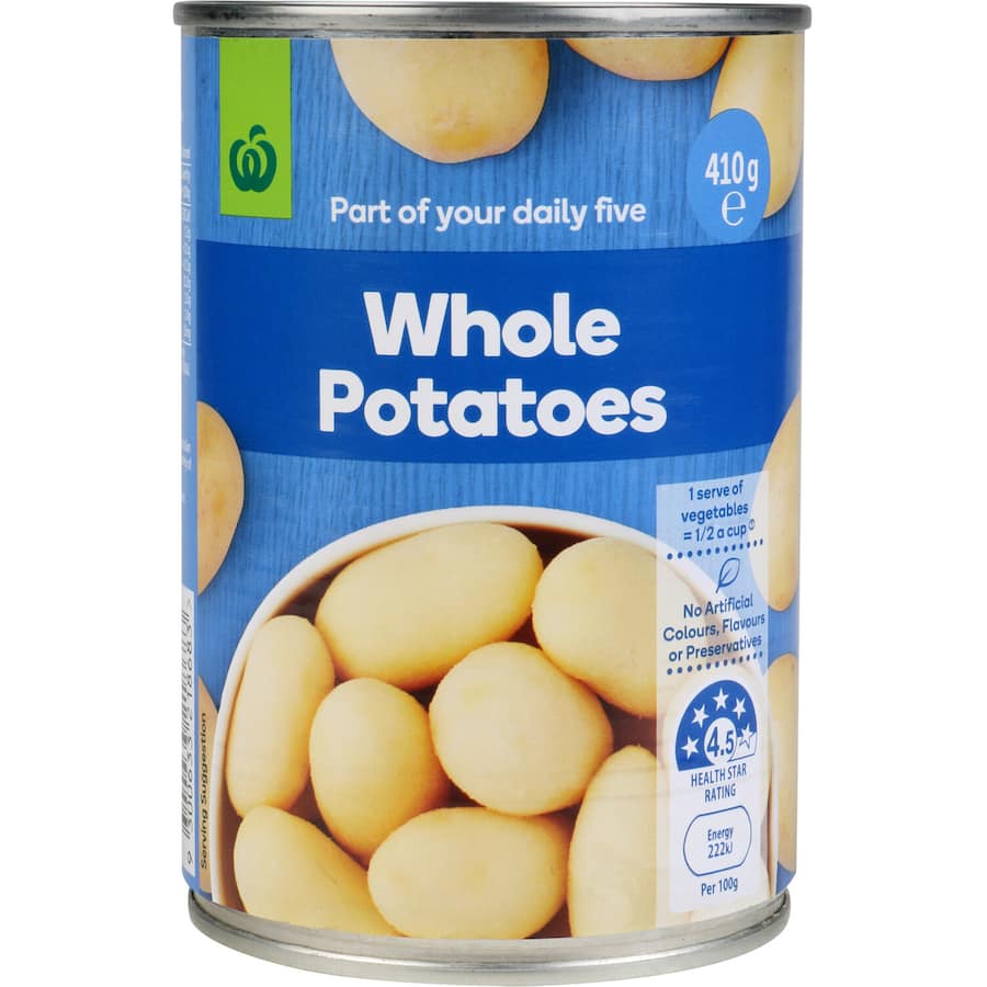 Woolworths Potatoes Whole Can 410g